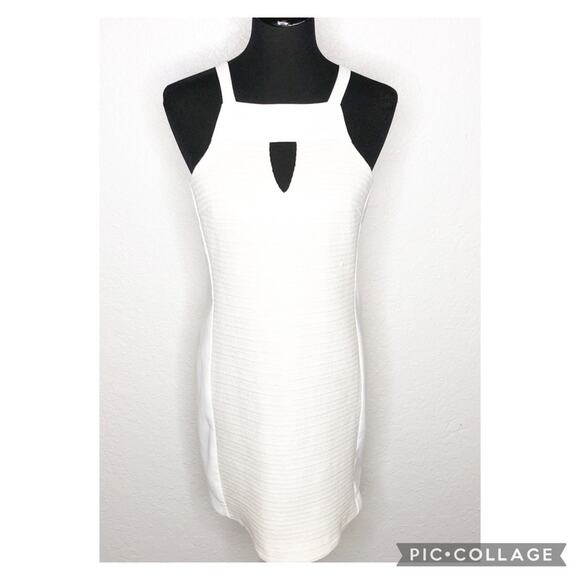 Trina Turk white ivory textured sleeveless sheath dress size 8 - Picture 1 of 16